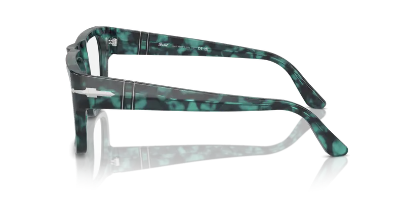 Persol Unisex PO3348V 1211 Montature da vista Acetato Blu Trasparente Squadrata Normale miniatura 3