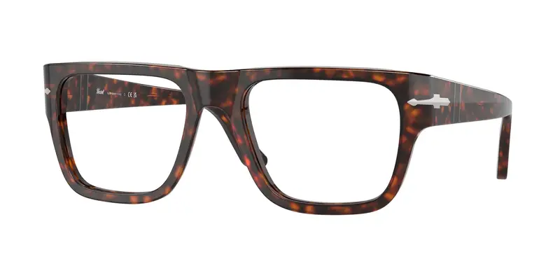 Persol Unisex PO3348V  24 Montature da vista Acetato Tartaruga Trasparente Squadrata Normale
