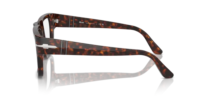 Persol Unisex PO3348V 24 Montature da vista Acetato Tartaruga Trasparente Squadrata Normale miniatura 3