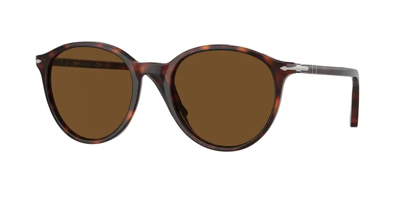 Persol Unisex PO3350S  24/57 Occhiali da sole Acetato Tartaruga Marrone Pantos Polarizzata
