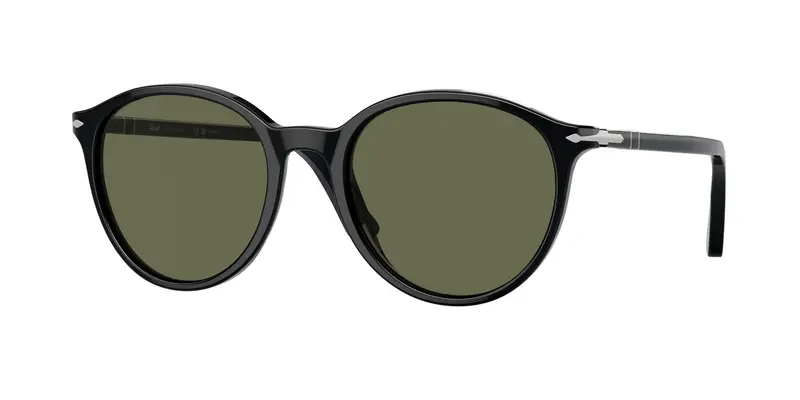 Persol Unisex PO3350S  95/58 Occhiali da sole Acetato Nero Verde Pantos Polarizzata