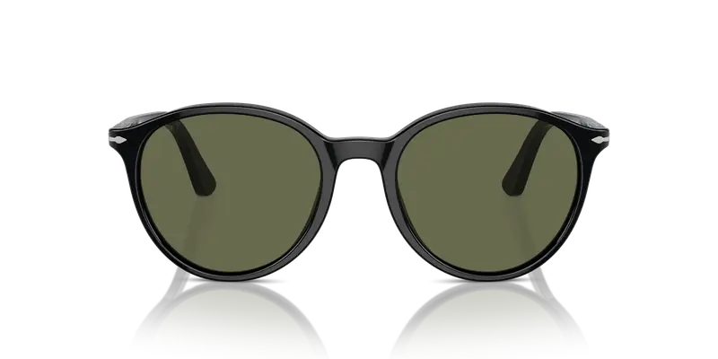 Persol Unisex PO3350S 95/58 Occhiali da sole Acetato Nero Verde Pantos Polarizzata miniatura 2