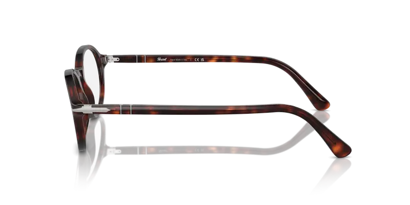 Persol Unisex PO3351V 24 Montature da vista Acetato Tartaruga Trasparente Rotonda Normale miniatura 3