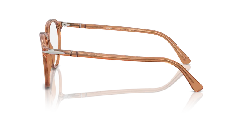 Persol Unisex PO3353V 1213 Montature da vista Acetato Marrone Trasparente Pantos Normale miniatura 3