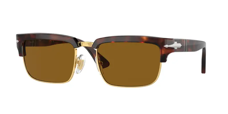 Persol Unisex PO3354S  24/33 Occhiali da sole Acetato Tartaruga Marrone Squadrata Normale