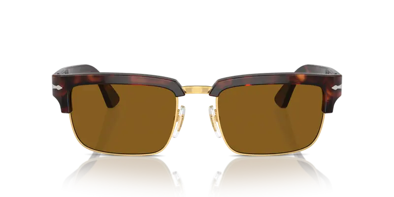 Persol Unisex PO3354S 24/33 Occhiali da sole Acetato Tartaruga Marrone Squadrata Normale miniatura 2