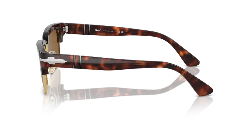 Persol Unisex PO3354S 24/33 Occhiali da sole Acetato Tartaruga Marrone Squadrata Normale miniatura 3