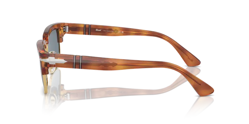 Persol Unisex PO3354S 96/56 Occhiali da sole Acetato Marrone Blu Squadrata Normale Antiriflesso miniatura 3