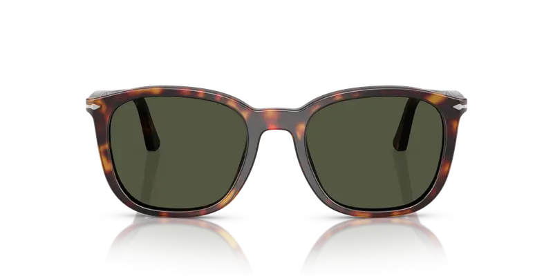 Persol Unisex PO3355S 24/31 Occhiali da sole Acetato Tartaruga Verde Pillow Normale miniatura 2