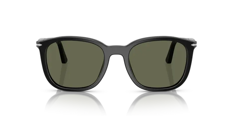 Persol Unisex PO3355S 95/58 Occhiali da sole Acetato Nero Verde Pillow Polarizzata miniatura 2