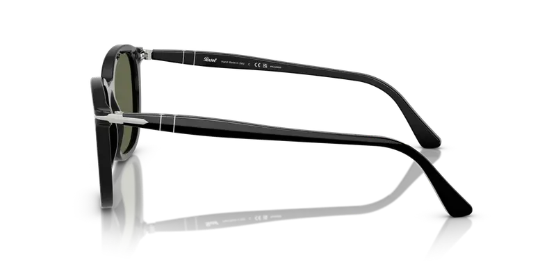 Persol Unisex PO3355S 95/58 Occhiali da sole Acetato Nero Verde Pillow Polarizzata miniatura 3