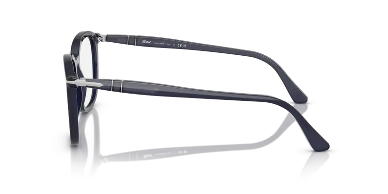 Persol Unisex PO3355V 1217 Montature da vista Acetato Blu Trasparente Pillow Normale miniatura 3