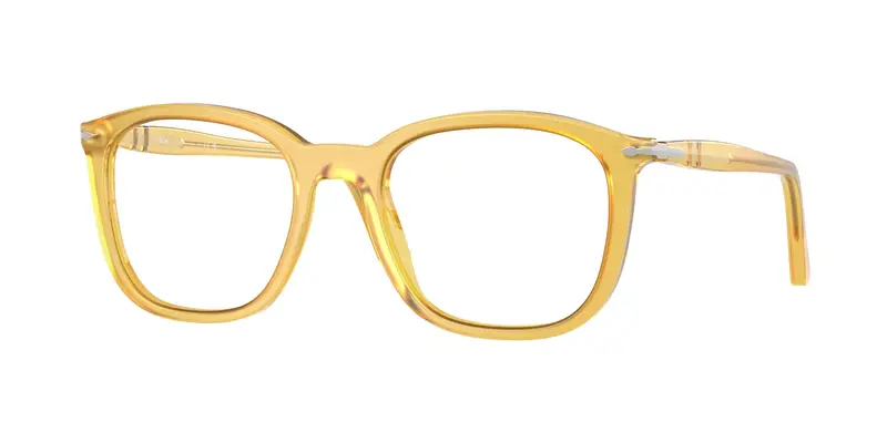 Persol Unisex PO3355V  204 Montature da vista Acetato Giallo Trasparente Pillow Normale