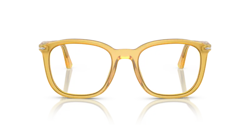 Persol Unisex PO3355V 204 Montature da vista Acetato Giallo Trasparente Pillow Normale miniatura 2