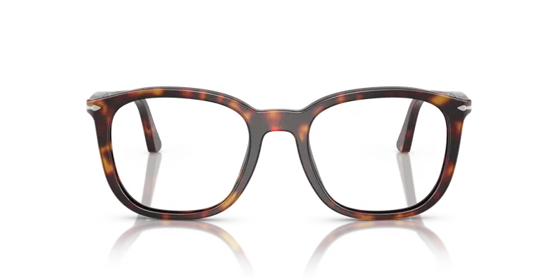 Persol Unisex PO3355V 24 Montature da vista Acetato Tartaruga Trasparente Pillow Normale miniatura 2