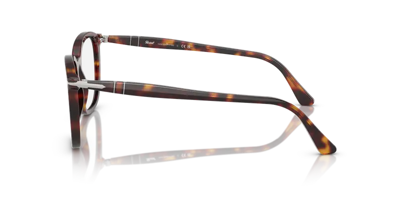 Persol Unisex PO3355V 24 Montature da vista Acetato Tartaruga Trasparente Pillow Normale miniatura 3