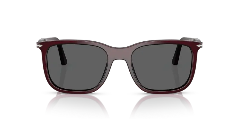 Persol Unisex PO3357S RENZO 1216B1 Occhiali da sole Acetato Bordeaux Grigio Squadrata Normale miniatura 2