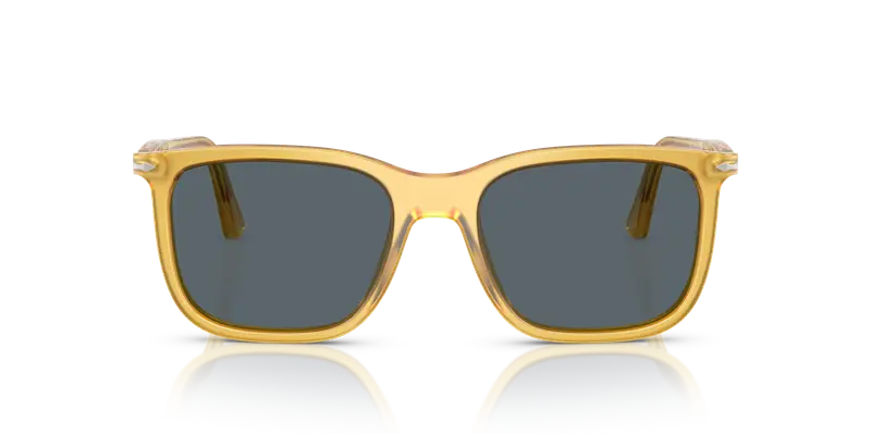 Persol Unisex PO3357S RENZO 204/R5 Occhiali da sole Acetato Giallo Blu Squadrata Normale miniatura 2