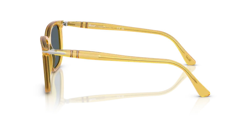 Persol Unisex PO3357S RENZO 204/R5 Occhiali da sole Acetato Giallo Blu Squadrata Normale miniatura 3