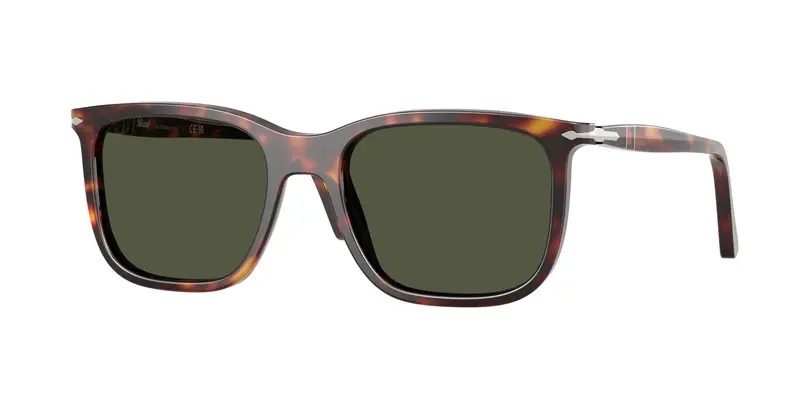 Persol Unisex PO3357S RENZO 24/31 Occhiali da sole Acetato Tartaruga Verde Squadrata Normale