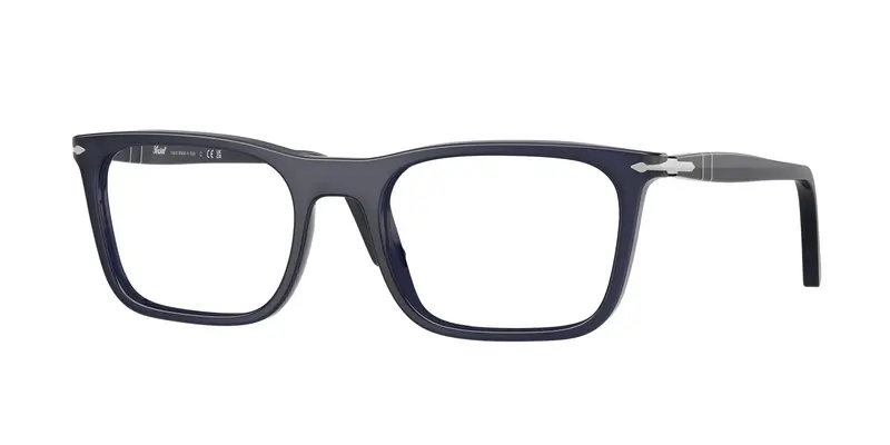 Persol Unisex PO3358V  1217 Montature da vista Acetato Blu Trasparente Squadrata Normale