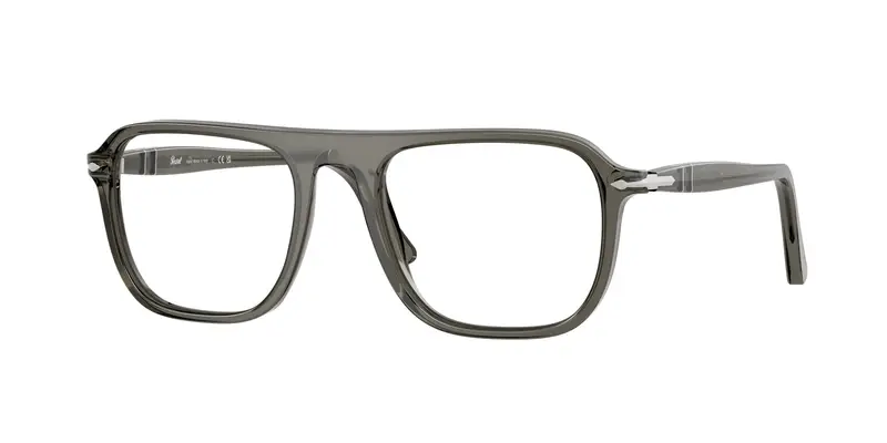 Persol Unisex PO3359V JACQUES 1103 Montature da vista Acetato Grigio Trasparente Squadrata Normale