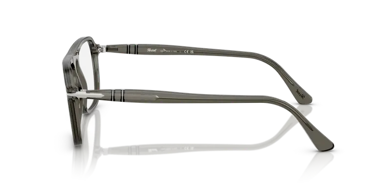 Persol Unisex PO3359V JACQUES 1103 Montature da vista Acetato Grigio Trasparente Squadrata Normale miniatura 3