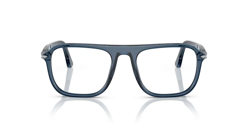 Persol Unisex PO3359V JACQUES 1197 Montature da vista Acetato Blu Trasparente Squadrata Normale miniatura 2