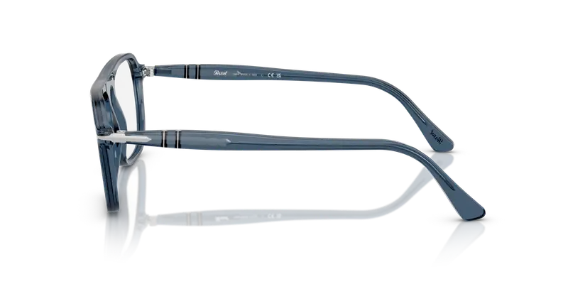 Persol Unisex PO3359V JACQUES 1197 Montature da vista Acetato Blu Trasparente Squadrata Normale miniatura 3