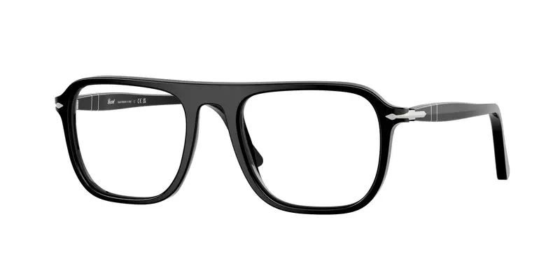Unisex PO3359V JACQUES 95 Montature da vista Acetato Nero Trasparente Squadrata Normale
