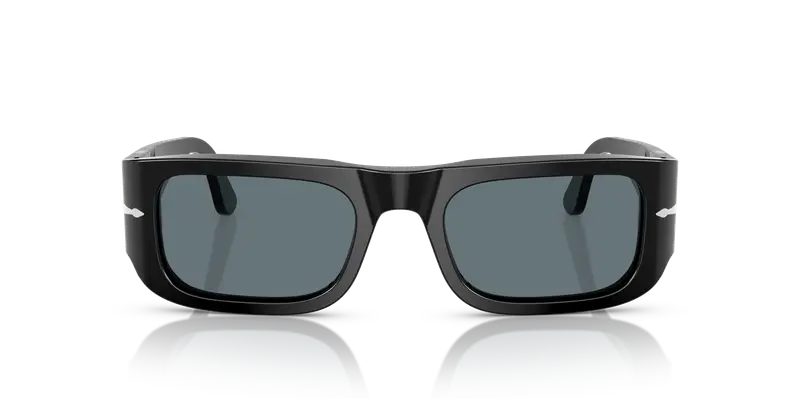 Persol Unisex PO3362S 95/3R Occhiali da sole Acetato Nero Blu Pillow Polarizzata miniatura 2