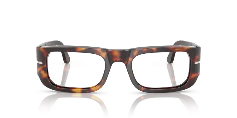 Persol Unisex PO3362V WES 24 Montature da vista Acetato Tartaruga Trasparente Pillow Normale miniatura 2