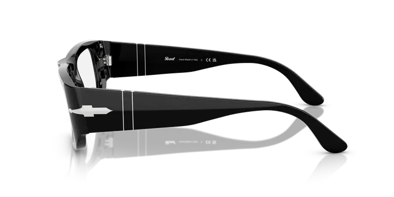 Persol Unisex PO3362V WES 95 Montature da vista Acetato Nero Trasparente Pillow Normale miniatura 3