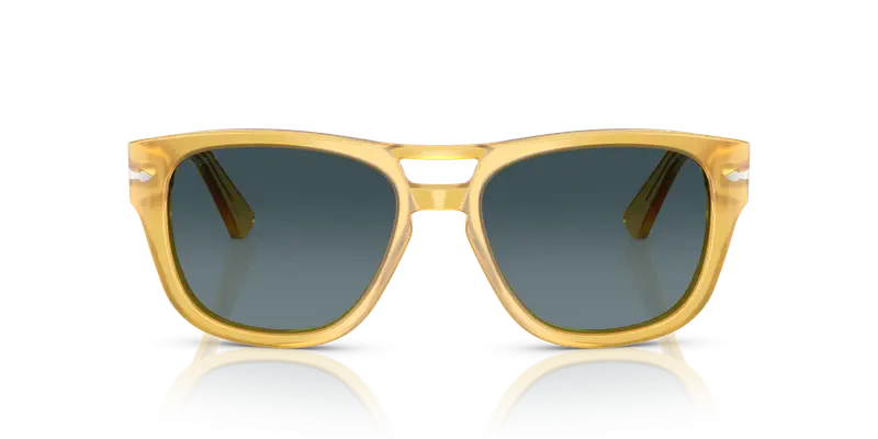 Persol Unisex PO3366S 204/S3 Occhiali da sole Acetato Giallo Blu Squadrata Polarizzata Sfumato miniatura 2