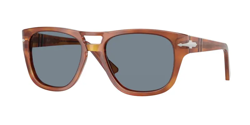 Persol Unisex PO3366S  96/56 Occhiali da sole Acetato Marrone Blu Squadrata Normale