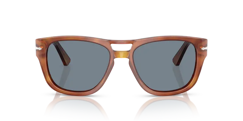 Persol Unisex PO3366S 96/56 Occhiali da sole Acetato Marrone Blu Squadrata Normale miniatura 2