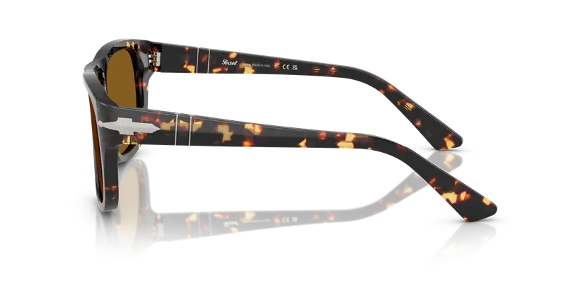 Persol Unisex PO3366S 985/33 Occhiali da sole Acetato Tartaruga Marrone Squadrata Normale miniatura 3