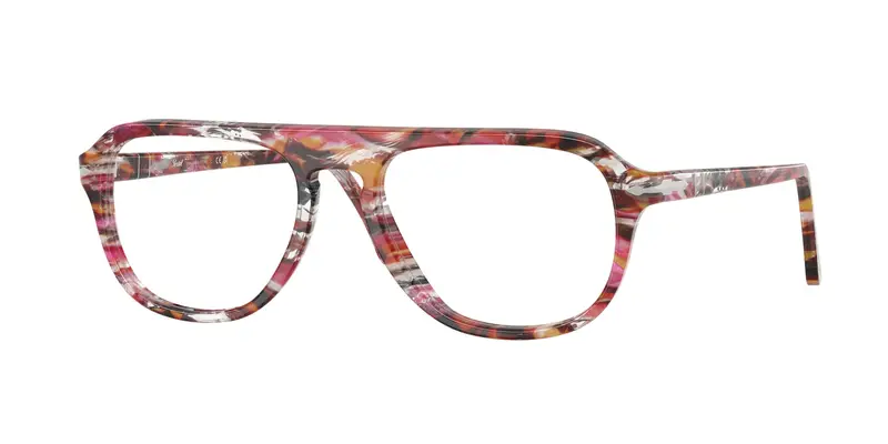 Persol Unisex PO3368V  1220 Montature da vista Acetato Multi-colore Trasparente Pilot Normale