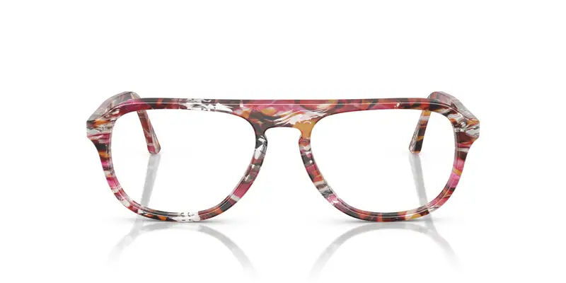 Persol Unisex PO3368V 1220 Montature da vista Acetato Multi-colore Trasparente Pilot Normale miniatura 2