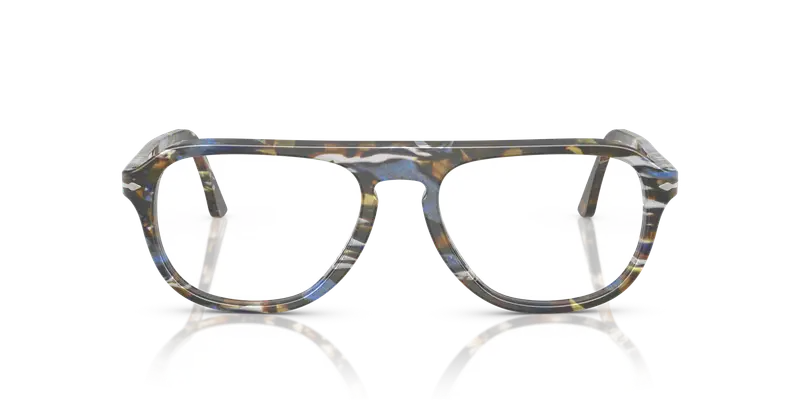 Persol Unisex PO3368V 1222 Montature da vista Acetato Multi-colore Trasparente Pilot Normale miniatura 2