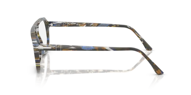 Persol Unisex PO3368V 1222 Montature da vista Acetato Multi-colore Trasparente Pilot Normale miniatura 3