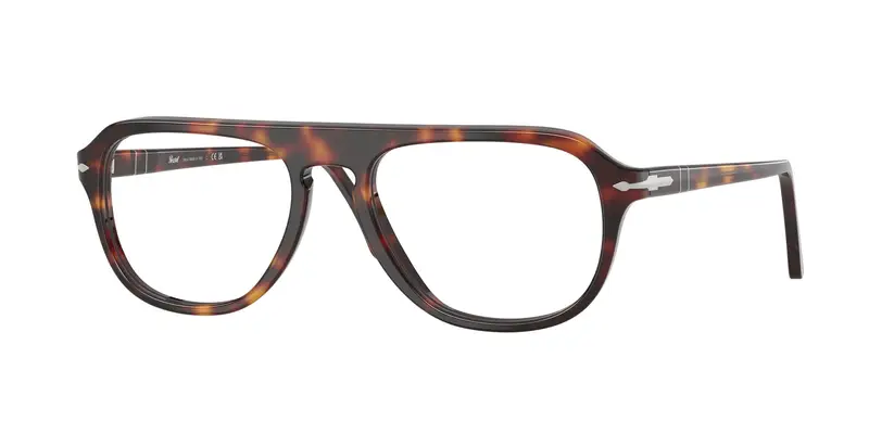 Persol Unisex PO3368V  24 Montature da vista Acetato Tartaruga Trasparente Pilot Normale