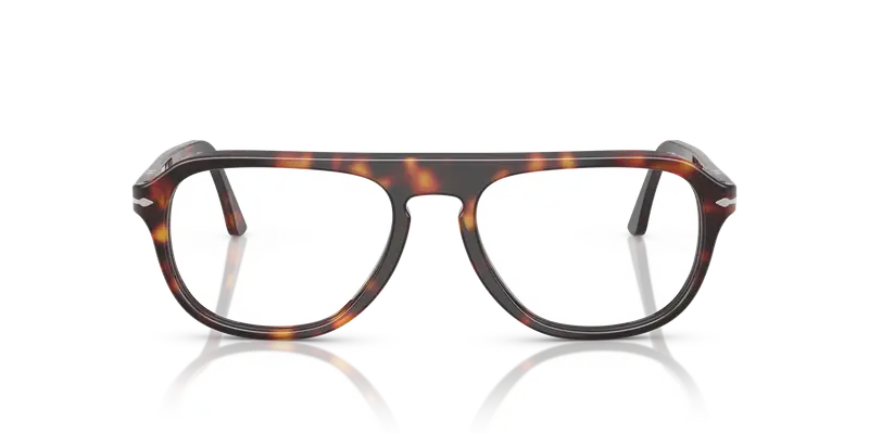 Persol Unisex PO3368V 24 Montature da vista Acetato Tartaruga Trasparente Pilot Normale miniatura 2