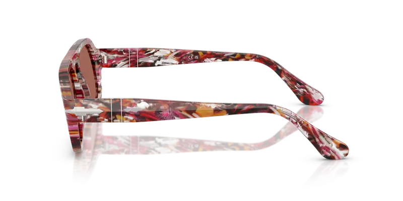 Persol Unisex PO3369S 1220H2 Occhiali da sole Acetato Multi-colore Marrone Pilot Normale miniatura 3