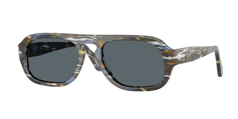 Persol Unisex PO3369S  1222R5 Occhiali da sole Acetato Multi-colore Blu Pilot Normale
