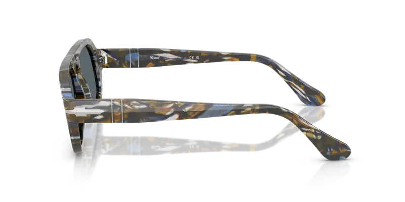 Persol Unisex PO3369S 1222R5 Occhiali da sole Acetato Multi-colore Blu Pilot Normale miniatura 3