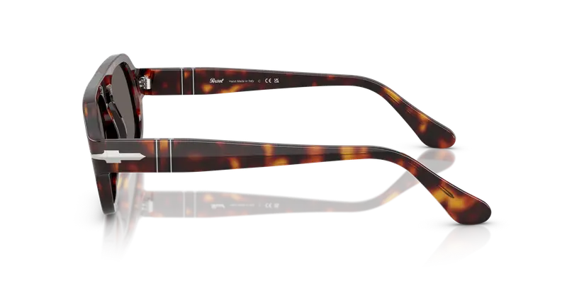 Persol Unisex PO3369S 24/B1 Occhiali da sole Acetato Tartaruga Grigio Pilot Normale miniatura 3