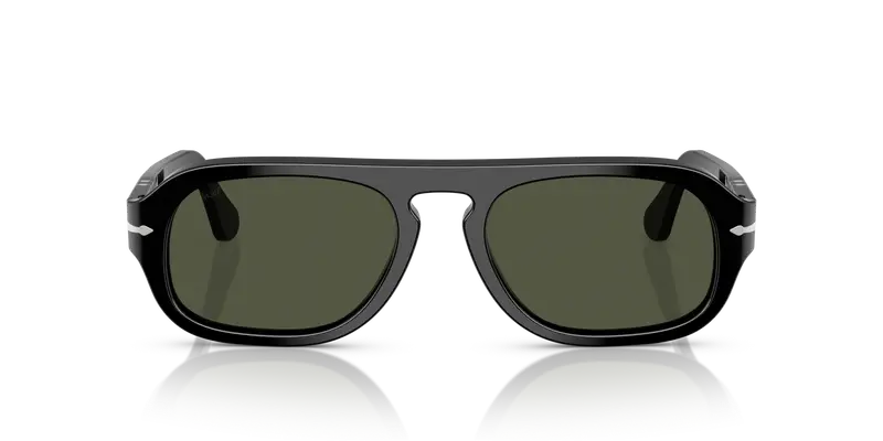 Persol Unisex PO3369S 95/31 Occhiali da sole Acetato Nero Verde Pilot Normale miniatura 2