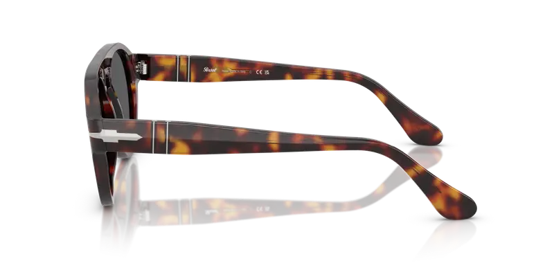 Persol Unisex PO3370S 24/B1 Occhiali da sole Acetato Tartaruga Grigio Pilot Normale miniatura 3