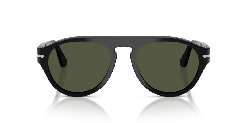 Persol Unisex PO3370S 95/31 Occhiali da sole Acetato Nero Verde Pilot Normale miniatura 2